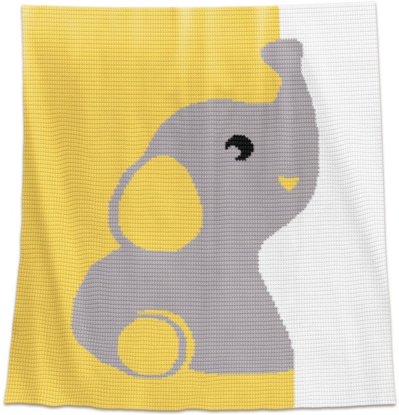 C2c elephant baby blanket pattern sale