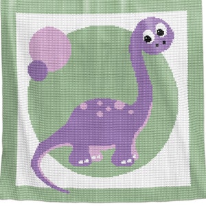 Crochet Blanket Pattern - Crochet Baby Blanket Pattern - Dinosaurs - Lola Blanket Pattern - Baby Afghans -  Dinosaur Crochet Pattern