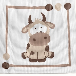 Crochet Blanket Pattern - Crochet Baby Blanket Pattern - Cow Blanket Pattern - Baby Afghans - Crochet Patterns - Cow Patterns Crochet graphs