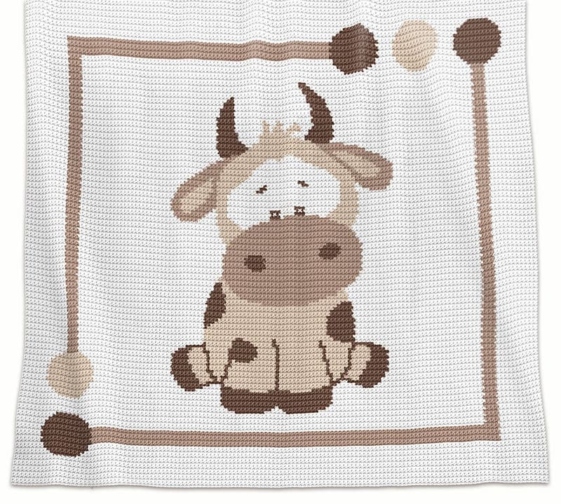 Cow baby blanket crochet pattern hotsell