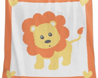 Crochet Blanket Pattern - Crochet Baby Blanket Pattern - Baby Lion Blanket Pattern - Baby Afghans - Crochet Patterns  - Lion Pattern  graphs