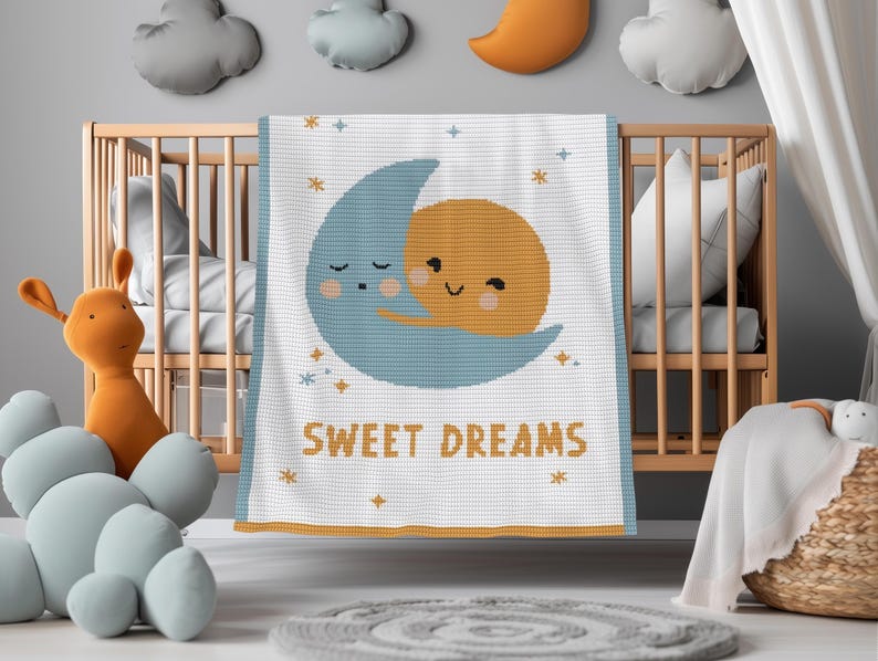Sweet Dreams Crochet Baby Blanket Pattern | Row-by-row + Chart PDF ...