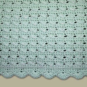 CROCHET Pattern - Baby Blanket Pattern - Pastel Aquamarine - Baby Crochet Afghan - Textured Crochet - Blanket Crochet Pattern - Easy Crochet