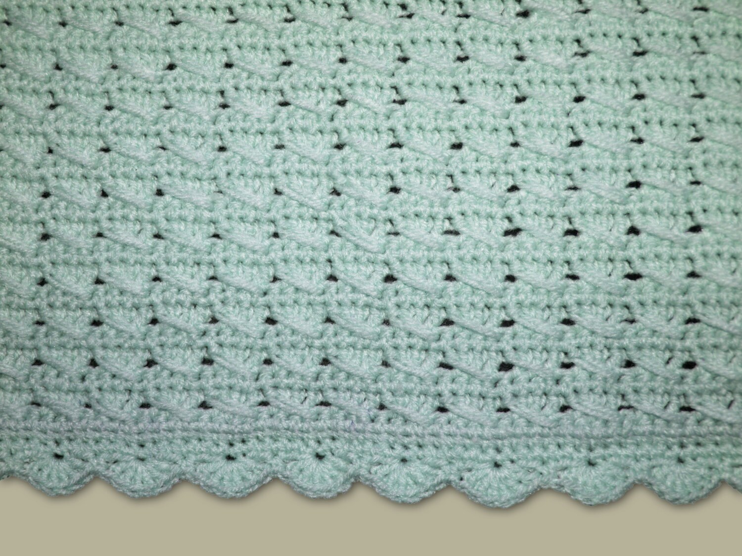 CROCHET Pattern - Baby Blanket Pattern - Pastel Aquamarine - Baby Crochet Afghan - Textured Crochet - Blanket Crochet Pattern - Easy Crochet