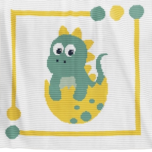 Crochet Blanket Pattern - Crochet Baby Blanket Pattern - Dinosaurs - Toto Blanket Pattern - Baby Afghans -  Dinosaur Crochet Pattern