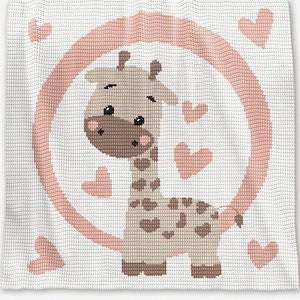 Crochet Blanket Pattern - Crochet Baby Blanket Pattern - Giraffe Blanket Pattern - Baby Afghans - Crochet Patterns - Giraffe Pattern graph