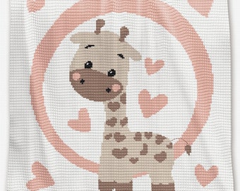 Crochet Blanket Pattern - Crochet Baby Blanket Pattern - Giraffe Blanket Pattern - Baby Afghans - Crochet Patterns - Giraffe Pattern graph