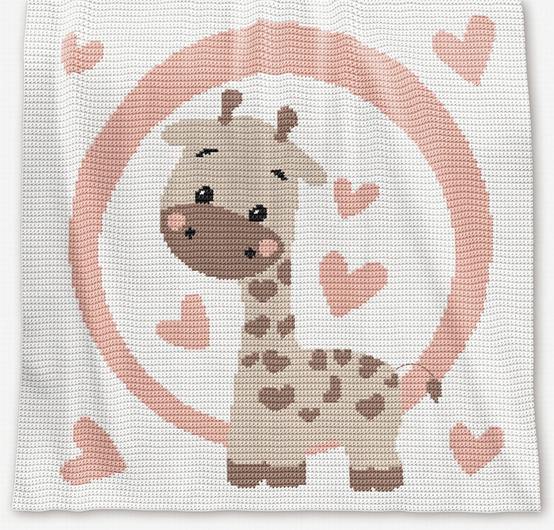 Crochet Blanket Pattern Crochet Baby Blanket Pattern Giraffe Blanket Pattern Baby Afghans Crochet Patterns Giraffe Pattern graph image 1