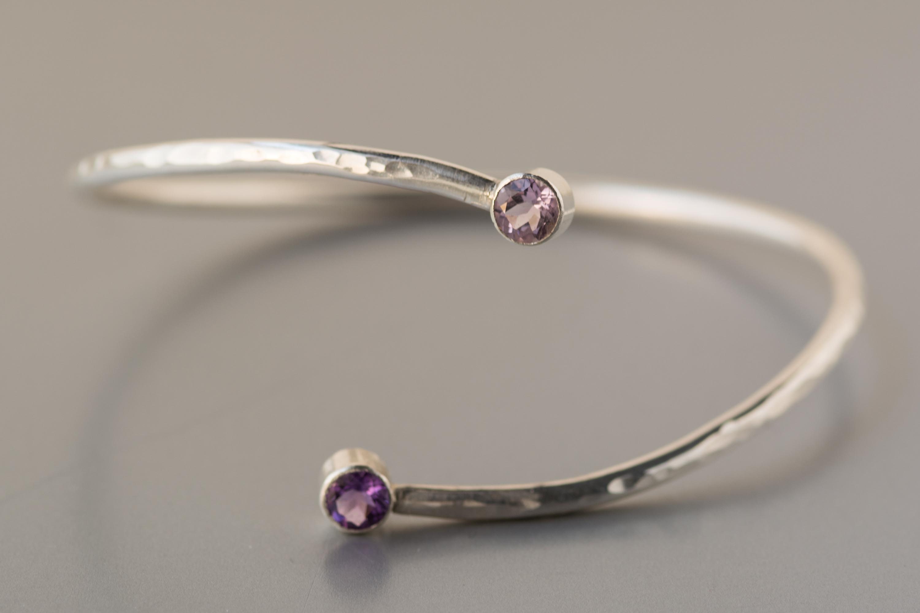 open cuff bracelet with stones