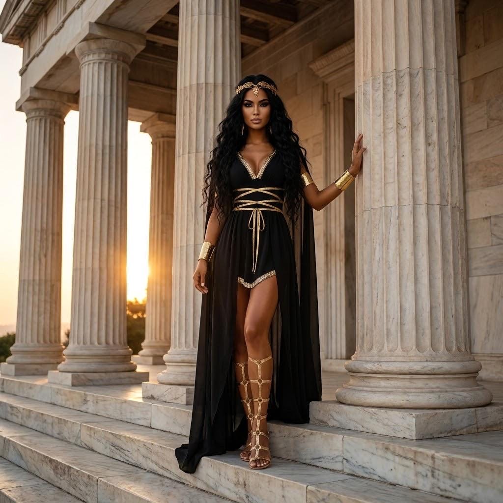 Black and Gold Egyptian Outfit
