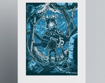 Guardian Showdown (Breath of the Wild) A2 print (420 x 594 mm) Limited Edition Giclee Print