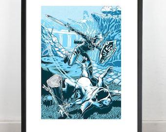Bokoblin Fight (Breath of the Wild) A3 print (297 x 420 mm) Limited Edition Giclee Print