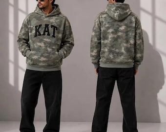 GAP x  KATSEYE Camouflage Hoodie for Kids and Adults 2026, Double-Sided Graphic Sweatshirt, KAT Graphic Streetwear, Concert Fan Gift