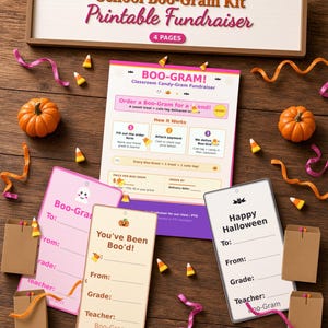 Halloween Candy Gram Printable | Boo-Gram School Fundraiser Kit | Instant Download PDF