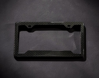 100% Real Carbon Fiber License Plate Frame Custom Decal
