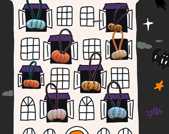 Mini cajas sorpresa de calabazas de paracord – Juego de 3 / Colores sorpresa. Decoración y dijes de Halloween hechos a mano. Para teléfono, llavero, decoración de otoño.