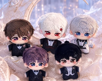 Muñeco de algodón adorable de 10 cm, mini muñeco de peluche chibi, muñeco suave kawaii coleccionable, pequeño regalo de peluche, linda decoración de escritorio