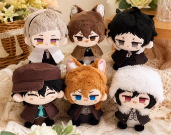 Llavero de peluche mini sentado, 10 cm, adorno para bolso de muñeca de algodón, regalo coleccionable estilo anime