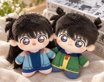 Muñeco de peluche adorable de 10 cm, mini muñeco detective chibi, peluche estilo anime kawaii, muñeco coleccionable suave, regalo para fans del manga.
