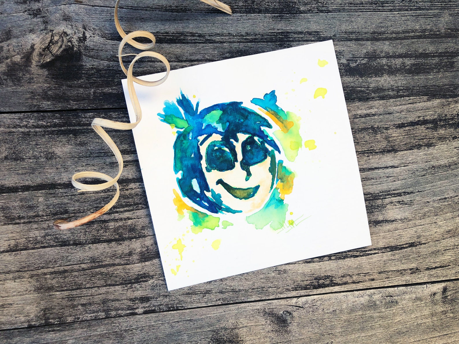 Joy Watercolor Painting 6 x 6 Etsy