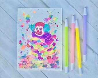 Pietro, Animal Crossing Acuarela, Abstracto, Splash Art, 5 x 7 Nuevos Horizontes, Oveja, Arco Iris, Neón, Fluorescente