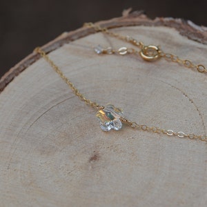 Swarovski crystal necklace on 14kt gold filled chain