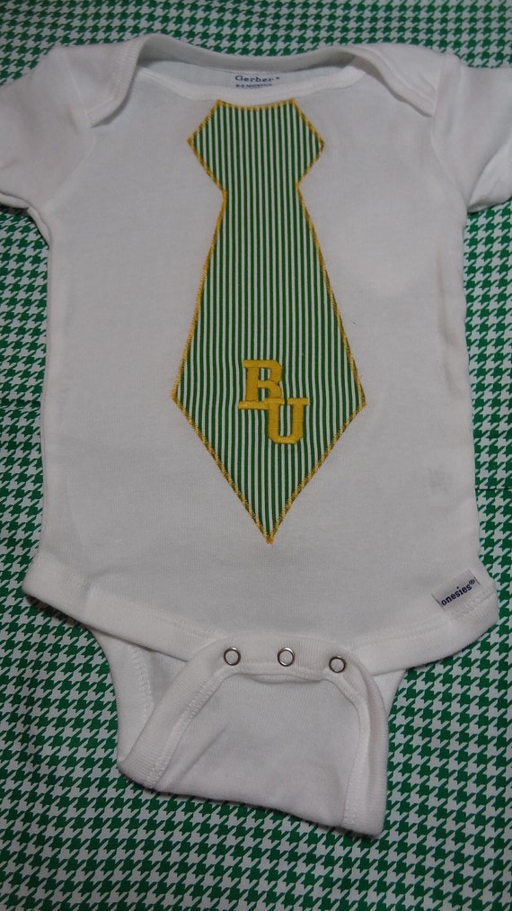 Items similar to BAYLOR Licensed & Embroidered Tie Onesie for your Baby Boy on Etsy