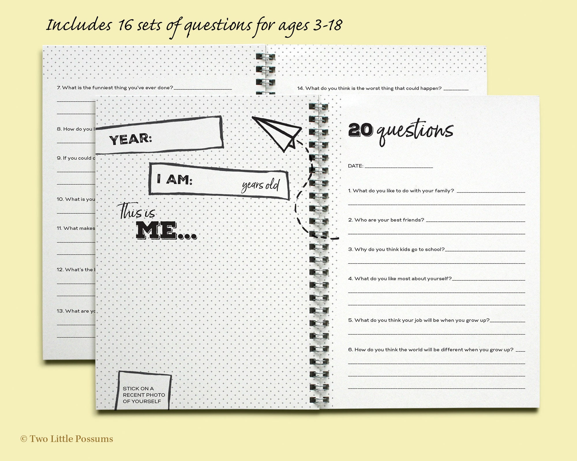 Birthday Interview Book Kids Keepsake Journal Childhood | Etsy