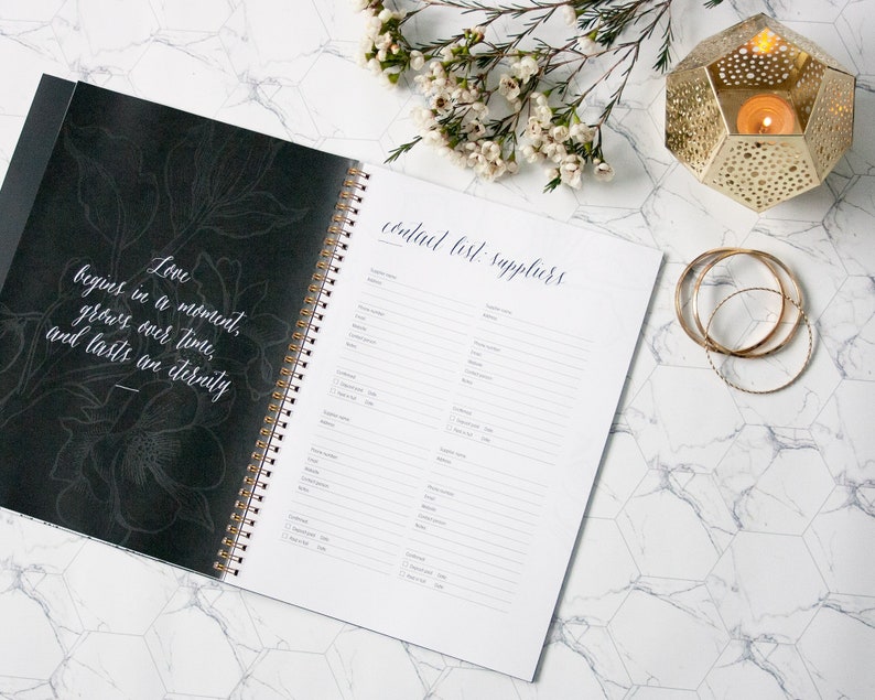 Wedding Planner, Wedding Planner Book, Wedding Organizer, Wedding Diary, DIY Wedding, Wedding Journal, Wedding Book, Bridal Book image 3