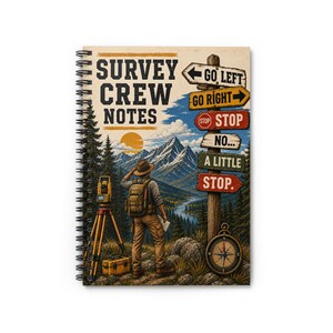 Cuaderno de notas para el equipo de topografía, regalo para topógrafos, cuaderno de campo para topografía, cuaderno para ingenieros civiles, diario de equipos de topografía, regalo de ingeniería