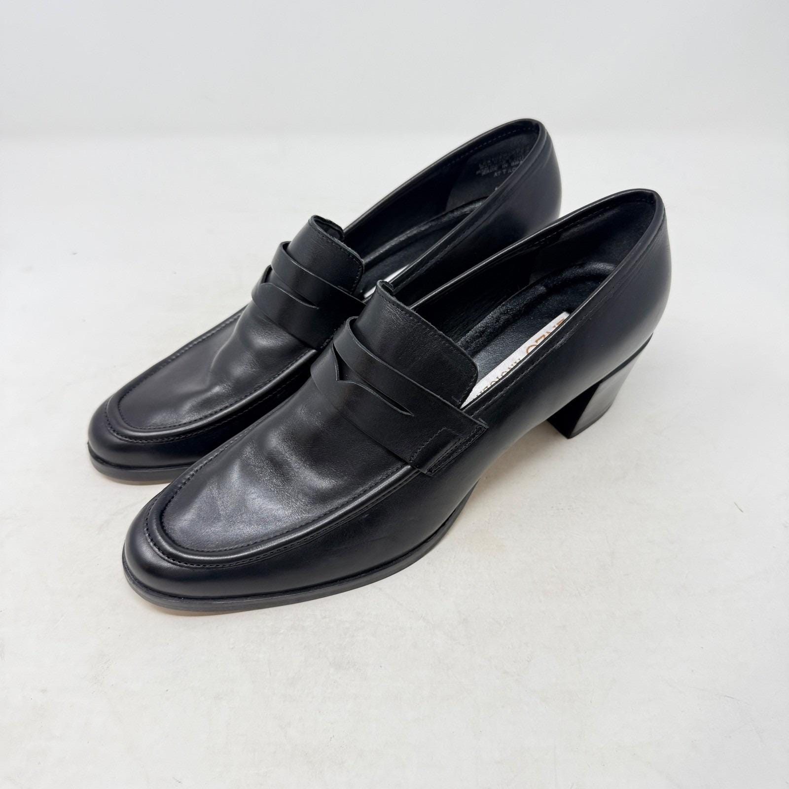 Heeled 90s Black Loafers - Etsy