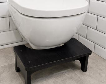 Sgabello da toilette in bambù, ampio, antiscivolo, portatile, per bagno.