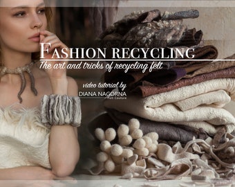 Felted Bracelet Video Tutorial: Fashion Recycling Guide (Instant Download)