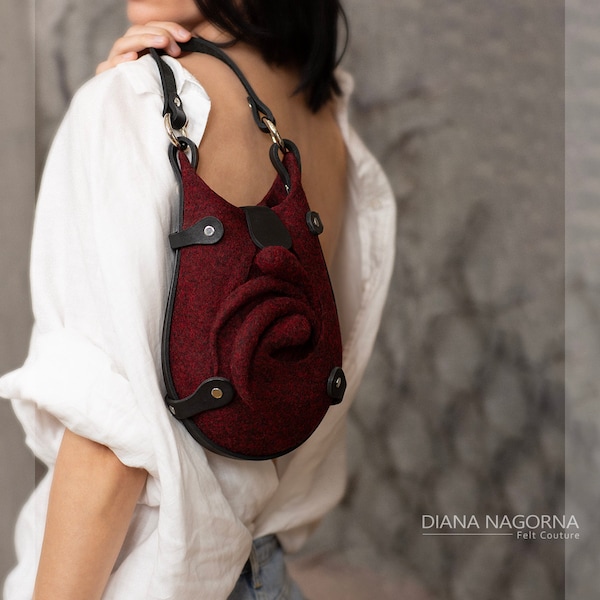 Sac en feutre MINI, cours en ligne + lot d'accessoires en cuir