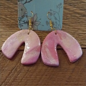 Handmade polymer clay earrings.