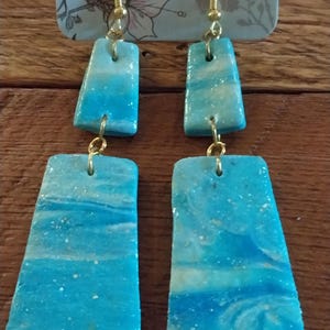 Handmade polymer clay earrings.
