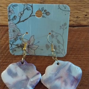 Handmade polymer clay earrings.