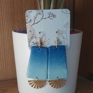 Handmade polymer clay earrings.