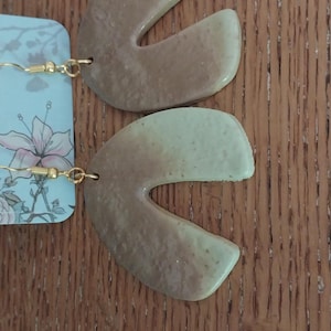 Handmade polymer clay earrings.