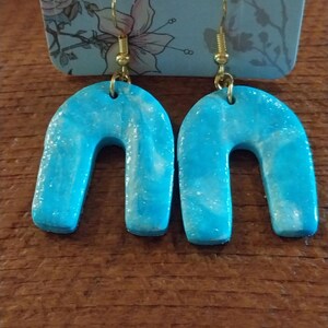 Handmade polymer clay earrings.