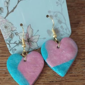 Handmade polymer clay earrings.