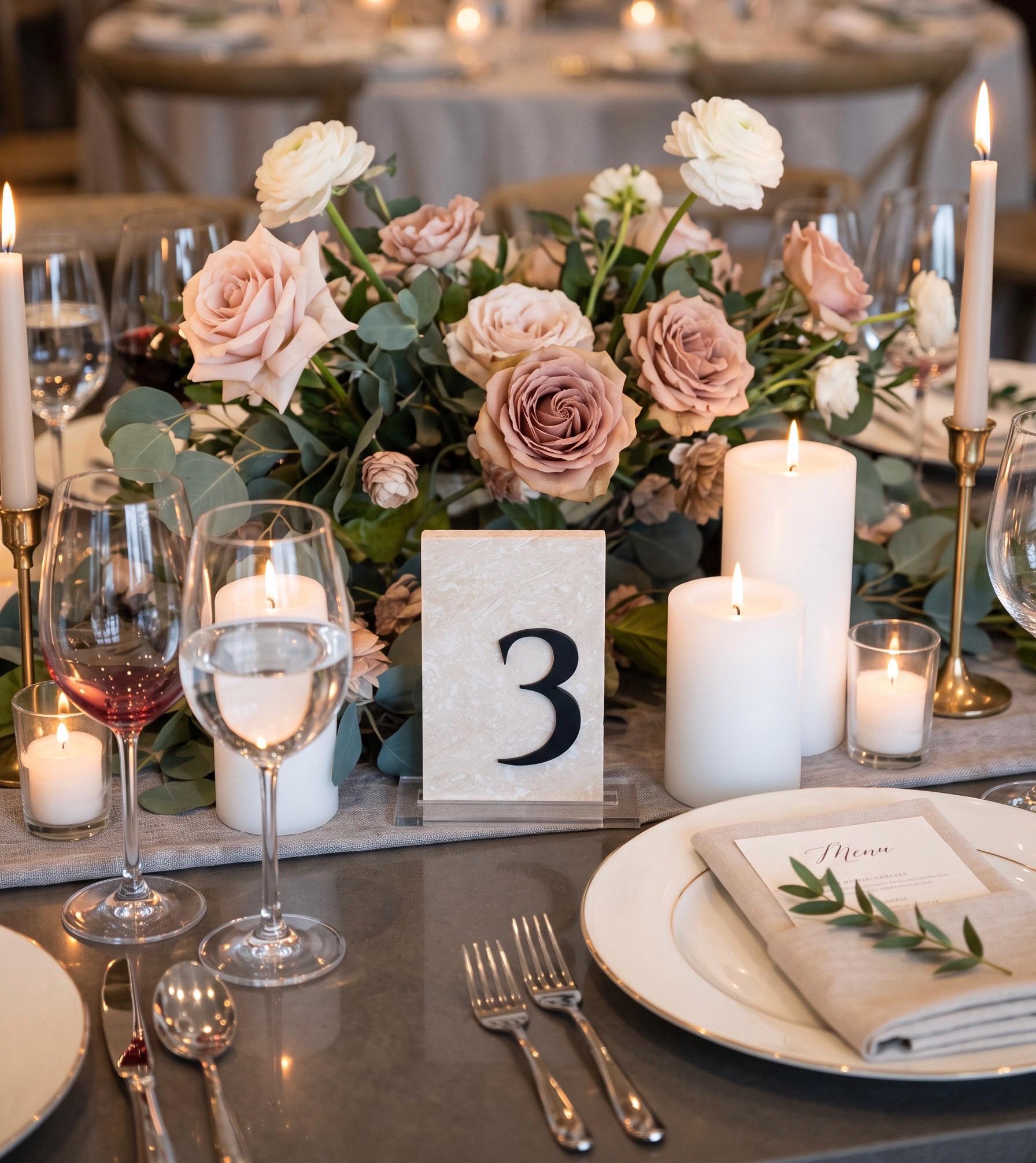 Travertine Table Numbers - Etsy
