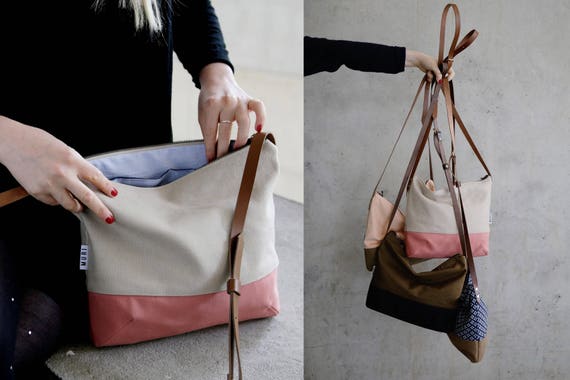 UmhängetascheCrossbody Canvas LederHandgemachtHandgemachte Stoff Cross RosaHandtasche TaschenStofftasche Lachs Tasche Body Beige vm0wnyN8O
