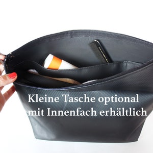 Toiletry bag made from truck tarpaulin, wet bag for women, sturdy cosmetic bag waterproof image 10