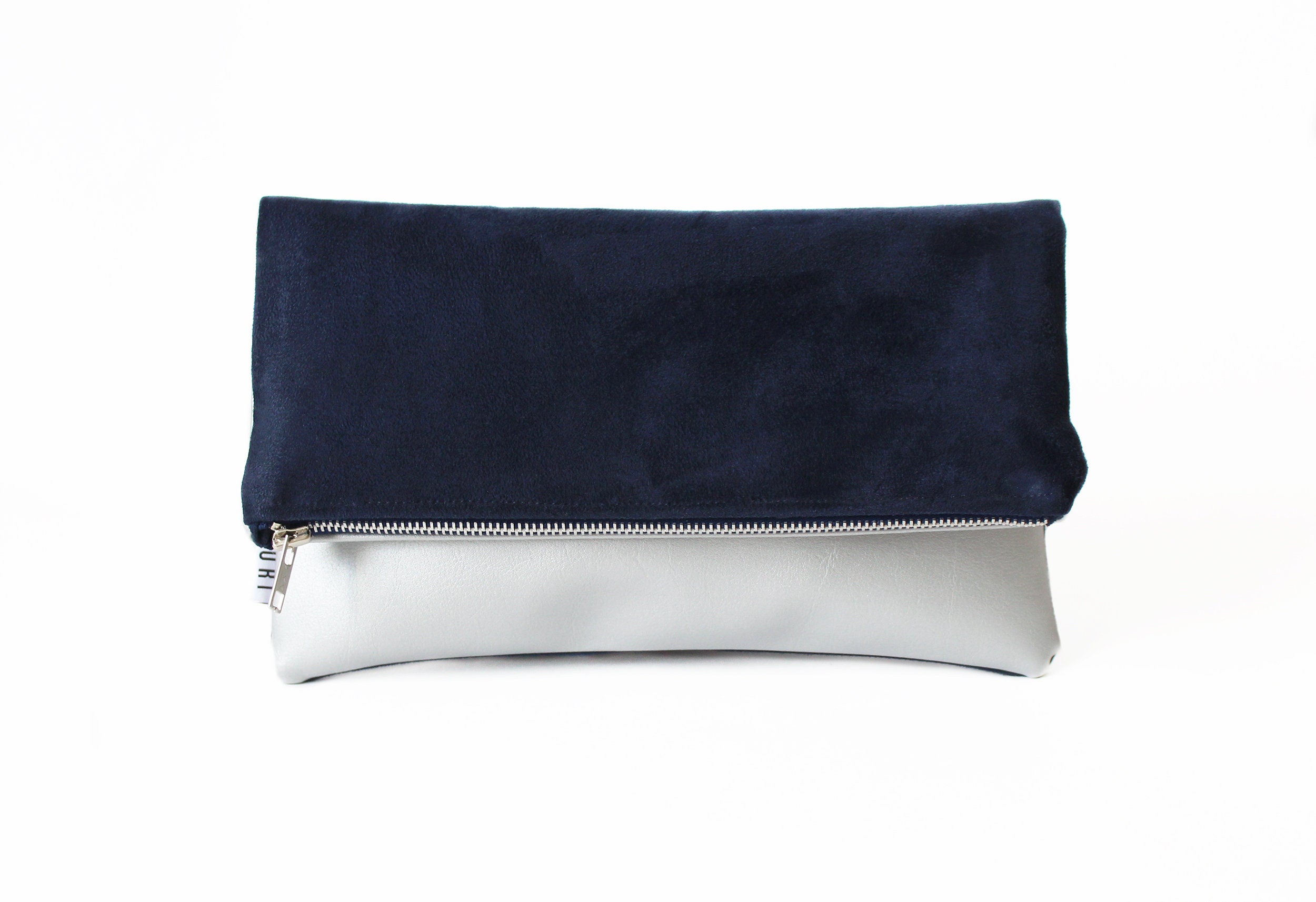 Clutch dunkelblau für Hockzeit einfarbig schlicht Etsy