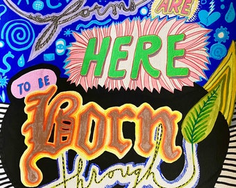 New forms are here to be born through us! visionary technicolor affirmation of cosmic intelligence