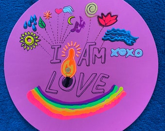 I AM LoVE *RAinbow hot pink