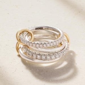 925 Sterling Silver SPINELLI KILCOLLIN Ring, Multi Connected Ring, Multi Link Ring, Chain Link Ring, Interlocking Band, Multi Link Band