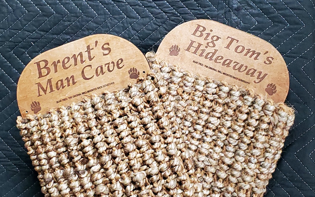 Personalized Wall Mounted Back Scratcher, Custom Man Cave Decor, Rustic