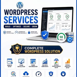 Custom WordPress Website Design, Responsive Business Site With SEO Setup